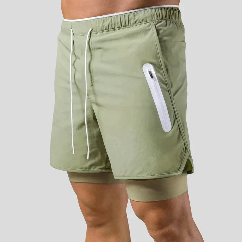 Axton 2-i-1 sportsshorts – let design med inderlag