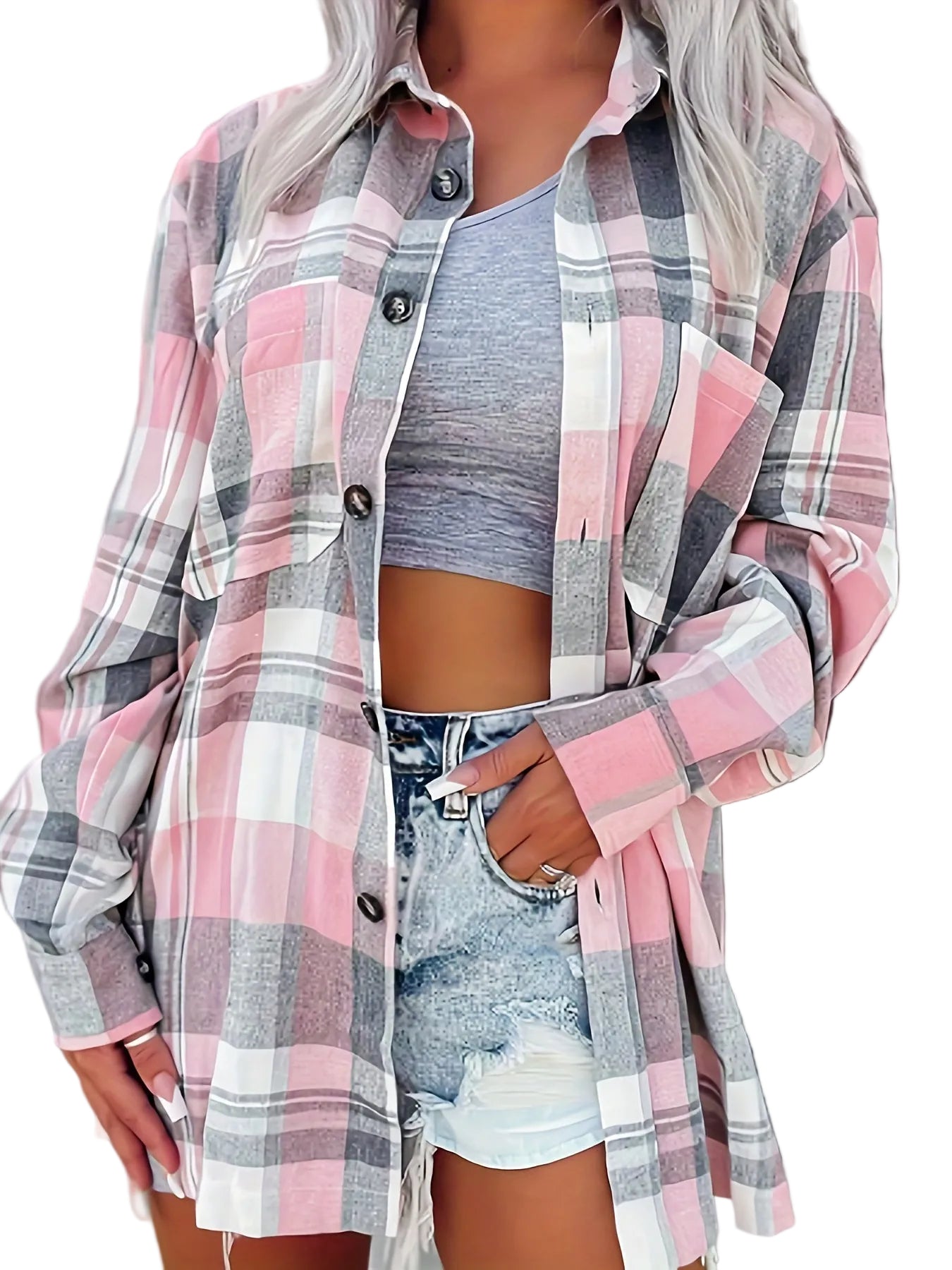 Sorelle Gingham Button Shirt