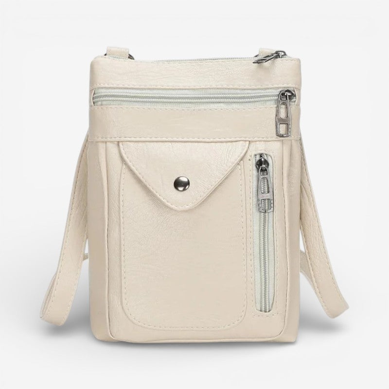 Larevia Crossbody Taske med Justerbar Rem og Lynlåslommer