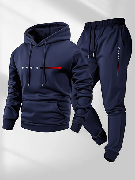 Varello Paris Set – hættetrøje og joggers sæt med print