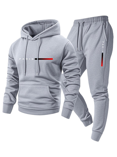 Varello Paris Set – hættetrøje og joggers sæt med print