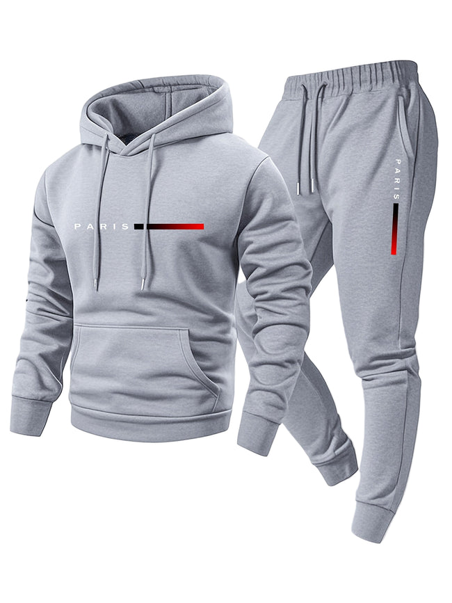 Varello Paris Set – hættetrøje og joggers sæt med print