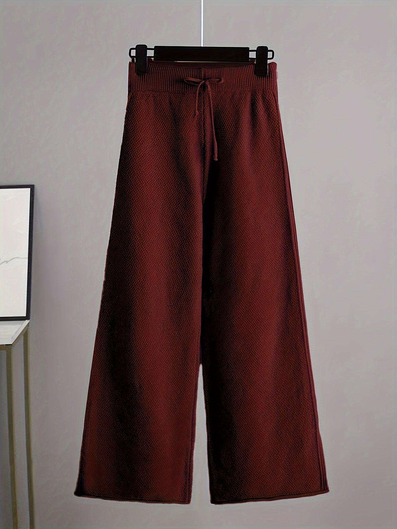 Lunoro To-delt Striksæt – Dame Sweater & Vide Bukser