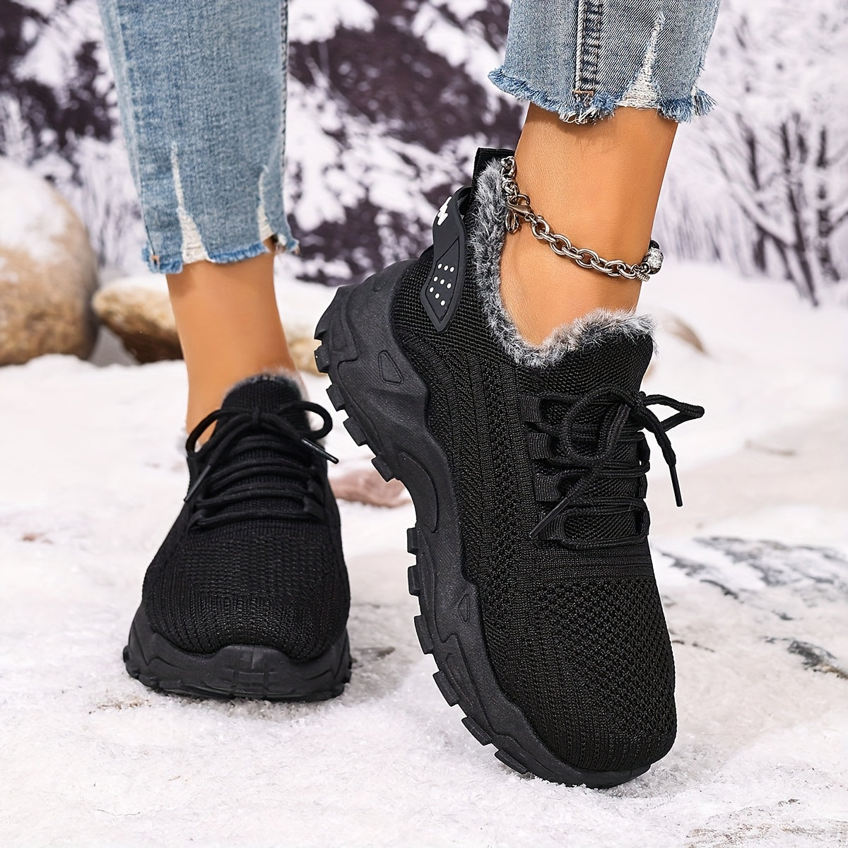 Frovia Vinter Sneakers – Snørelukning, mellemhøjt skaft og polstret sål
