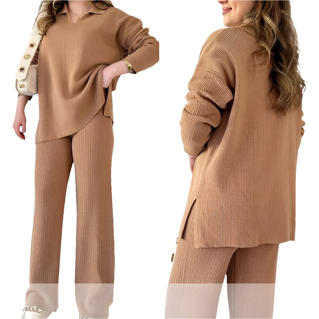 Velvella To-delt Sæt i Blød Bomuld-Modal Blandning