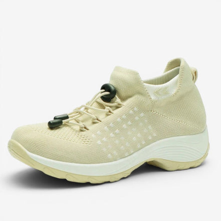 Dame sneakers med slip-on design og plateausål – Virella