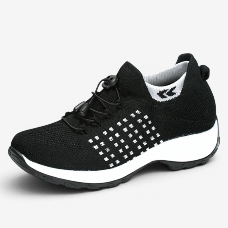 Dame sneakers med slip-on design og plateausål – Virella
