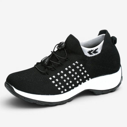 Dame sneakers med slip-on design og plateausål – Virella
