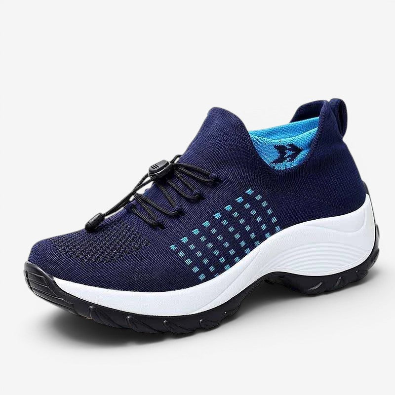 Dame sneakers med slip-on design og plateausål – Virella