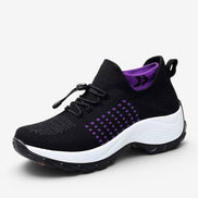 Dame sneakers med slip-on design og plateausål – Virella
