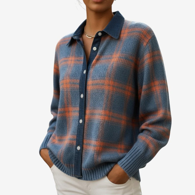 Elviana langærmet cardigan med knaplukning