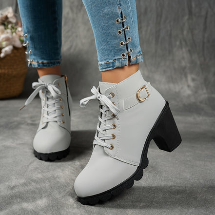 Solviera Mid Heel Ankle Boots