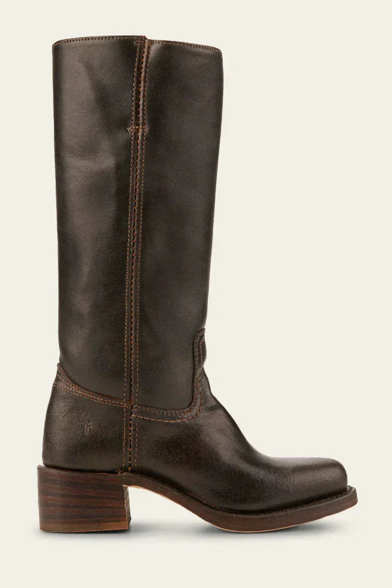 Knee-high damestøvler med blokhæl og klassisk design – Velanique
