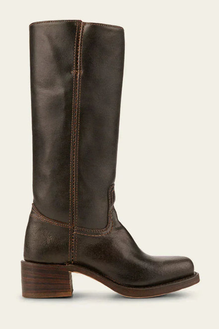 Knee-high damestøvler med blokhæl og klassisk design – Velanique