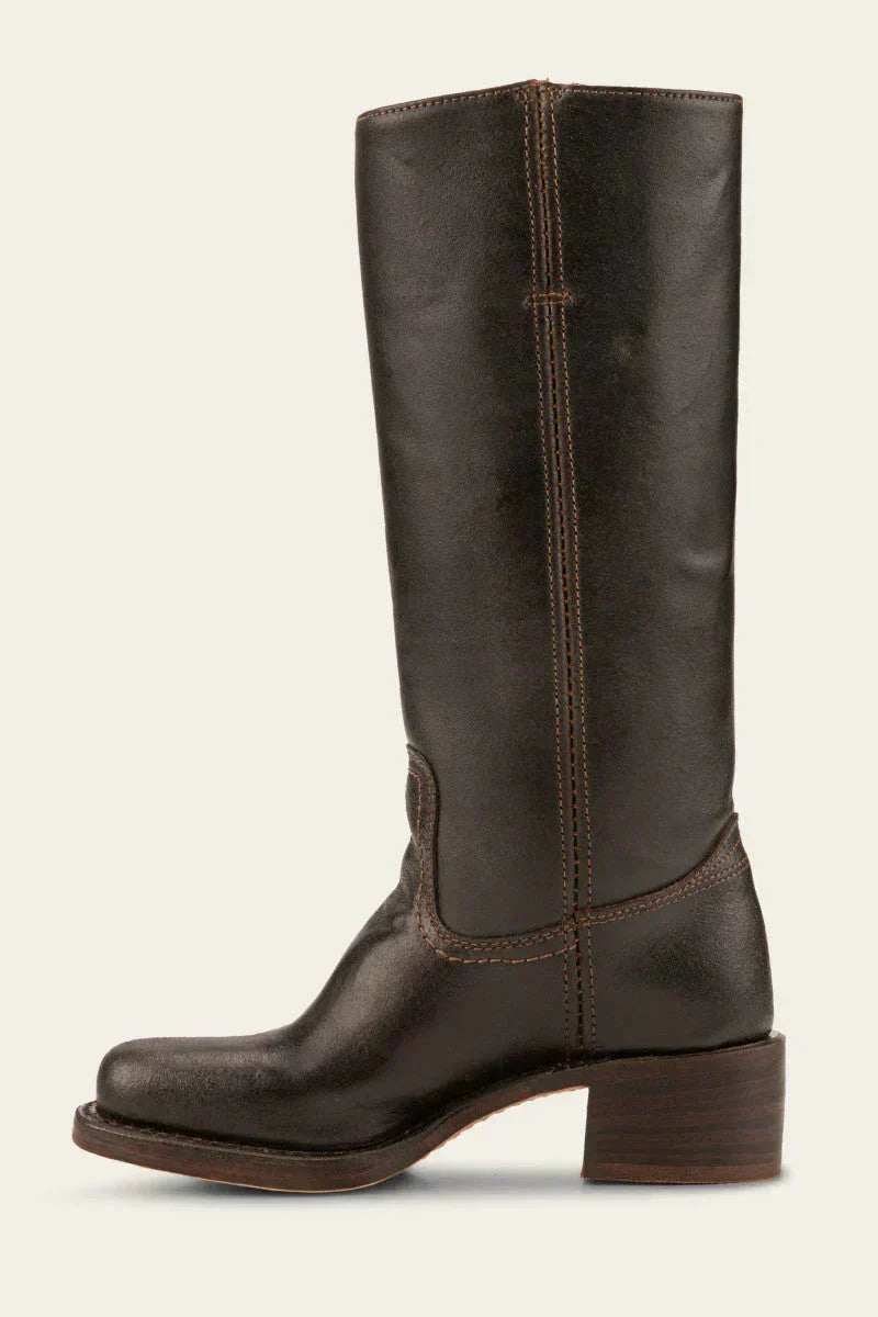Knee-high damestøvler med blokhæl og klassisk design – Velanique