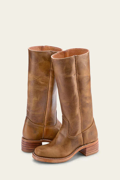 Knee-high damestøvler med blokhæl og klassisk design – Velanique