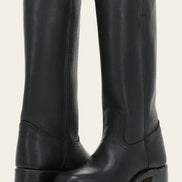 Knee-high damestøvler med blokhæl og klassisk design – Velanique