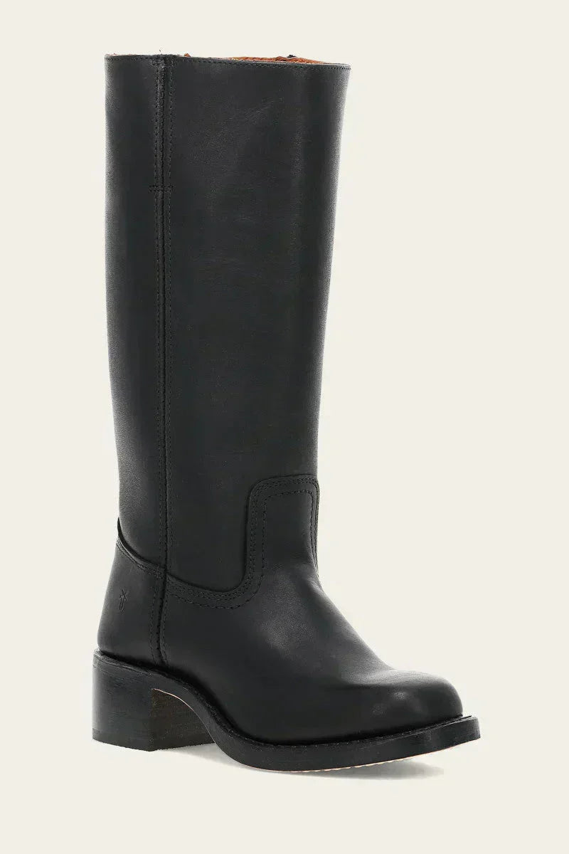 Knee-high damestøvler med blokhæl og klassisk design – Velanique