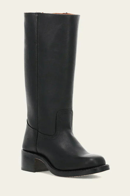 Knee-high damestøvler med blokhæl og klassisk design – Velanique