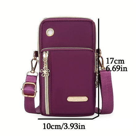 Veloria Crossbody Bag – let nylon taske med lynlåslukning