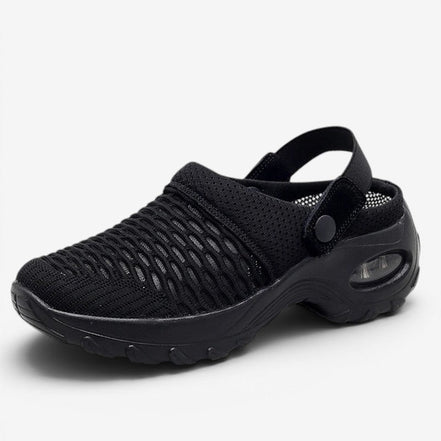 Dame træsko med tyk sål og hælrem – Bravena