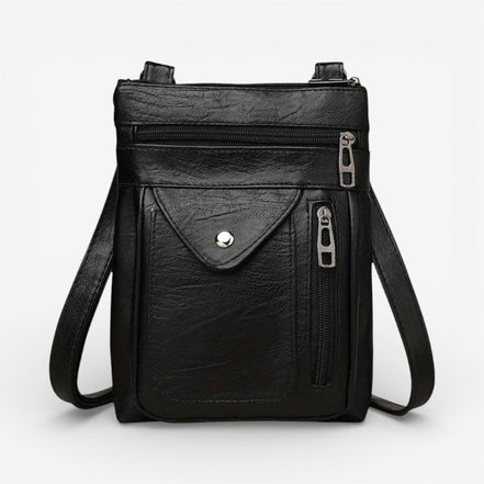 Larevia Crossbody Taske med Justerbar Rem og Lynlåslommer