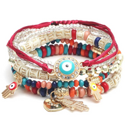 Hamsera dame armbåndssæt – armbånd med Hamsa vedhæng i gaveæske