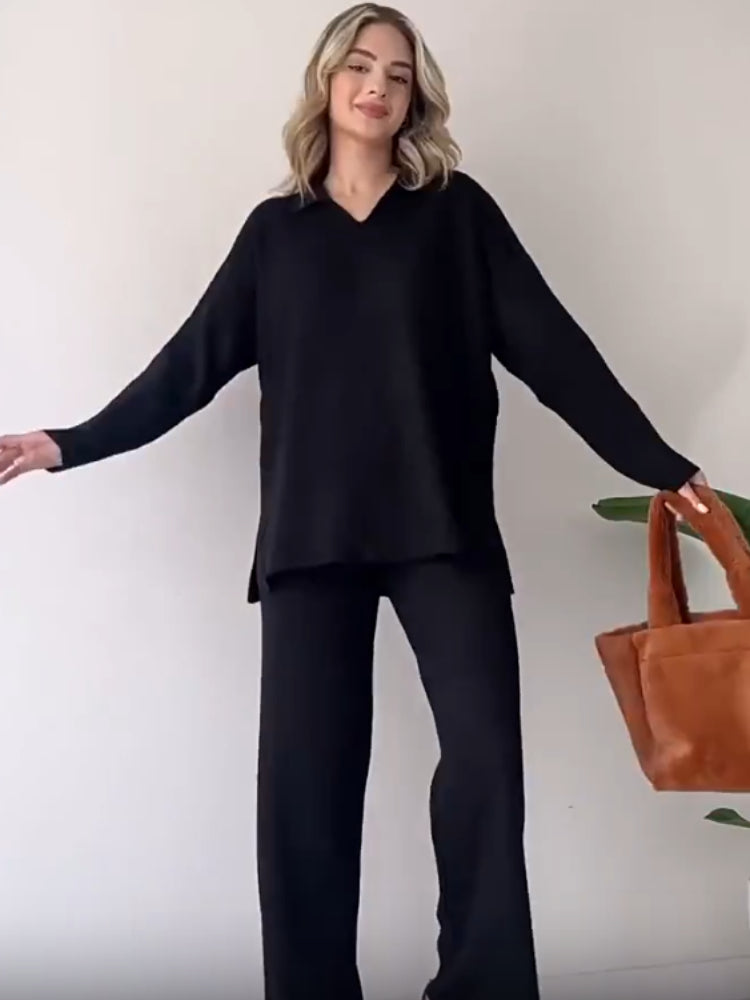 Velvella To-delt Sæt i Blød Bomuld-Modal Blandning