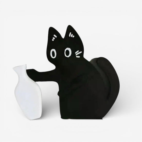 Feluna magnetisk vase i plastik – vase med kattemotiv til metaloverflader