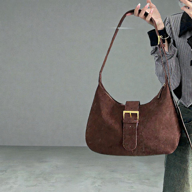 Norvia skuldertaske med justerbar rem og lynlås