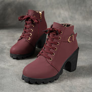 Solviera Mid Heel Ankle Boots