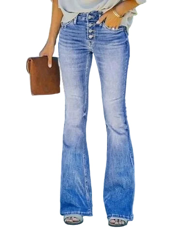 Levana Bootcut Jeans med Høj Talje
