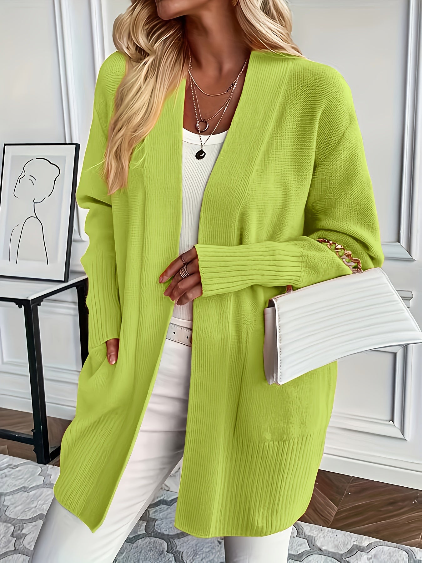 Arelune Long Knit Cardigan