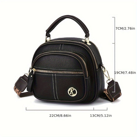 Elvoria Multi-Layer Shoulder Bag