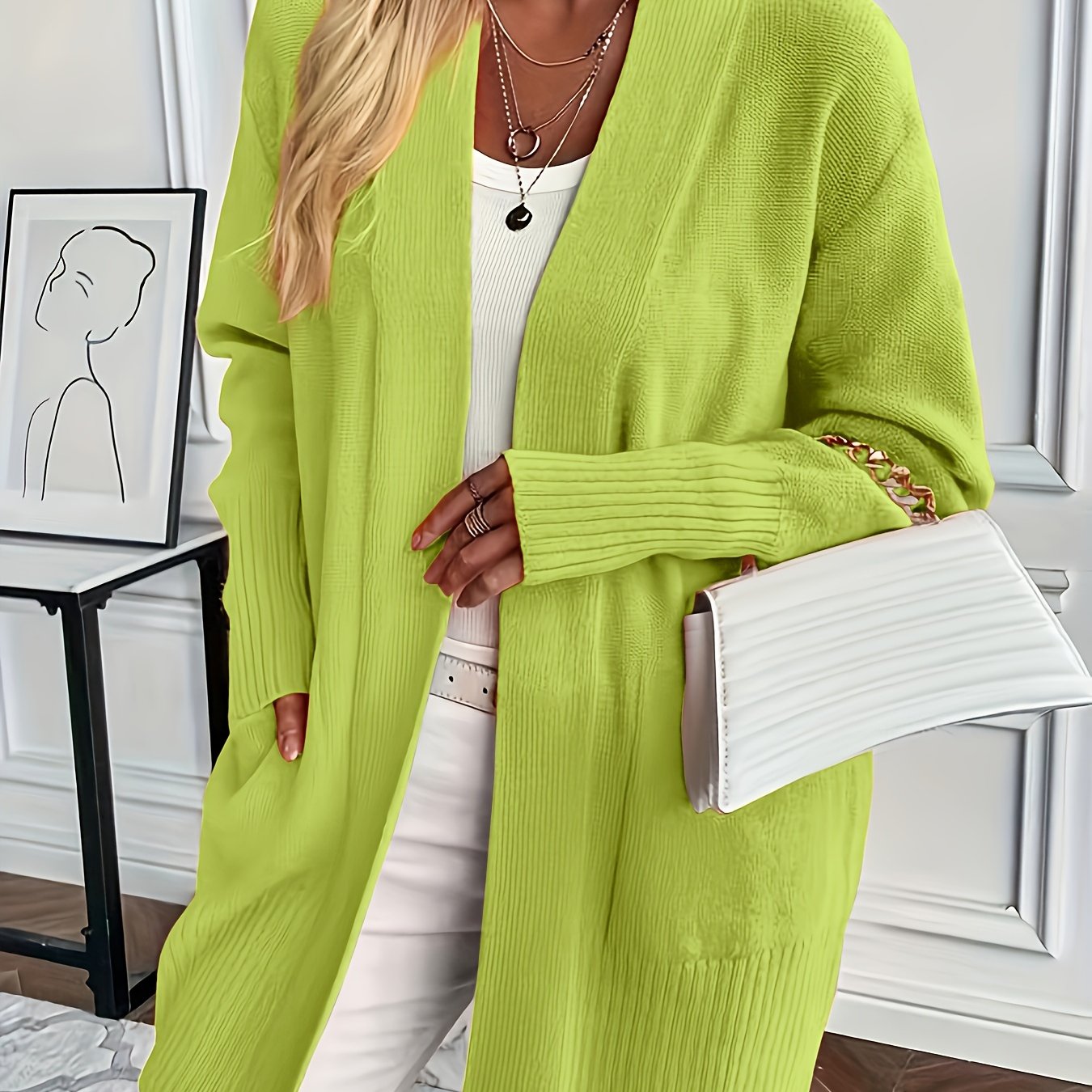 Arelune Long Knit Cardigan