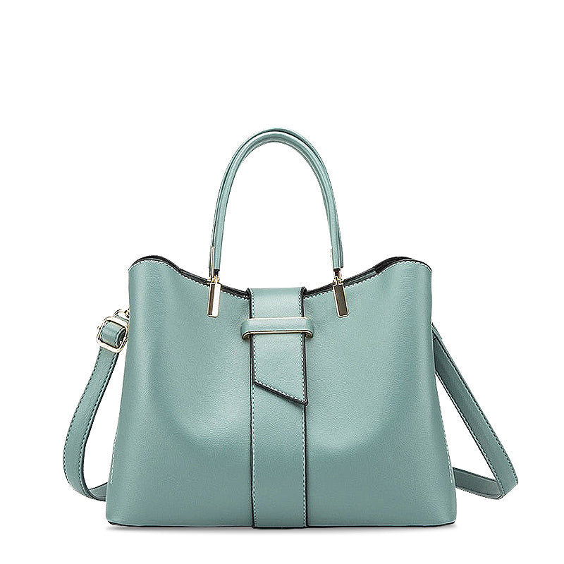 Ardina skuldertaske i mørkebrun læderlook