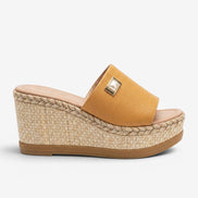 Dames sandaler med kilehæl og slip-on design – Norivelle