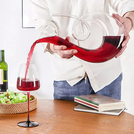 Karafka do wina ze spiralnym wzorem do serwowania – Velmoro