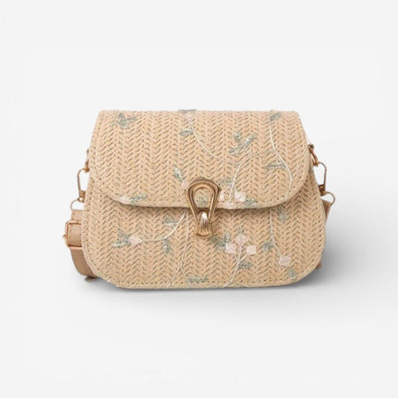 Florelia taske dame – skuldertaske med blomsterprint og justerbar rem