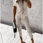 Dame overall med justerbar talje og cargo design – jumpsuit til hverdag og fritid – Virella
