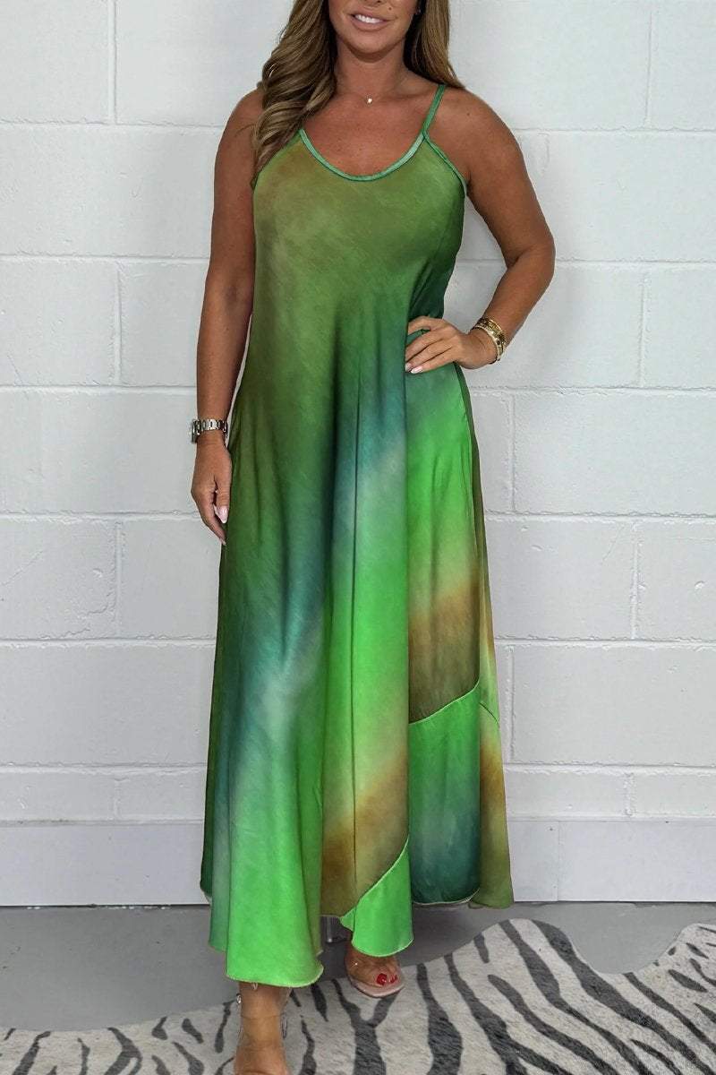 Elowen lang maxikjole med enkel slip-design