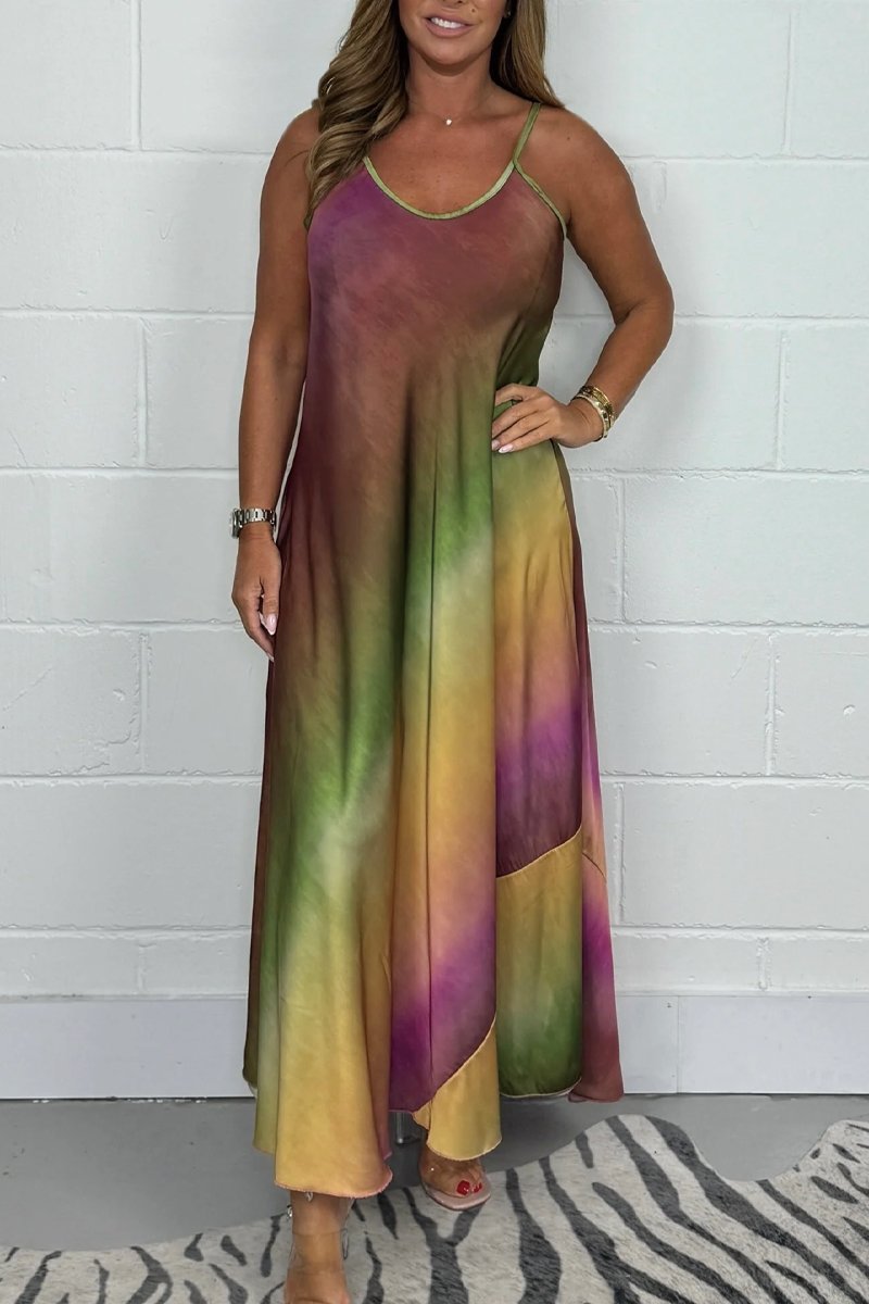 Elowen lang maxikjole med enkel slip-design