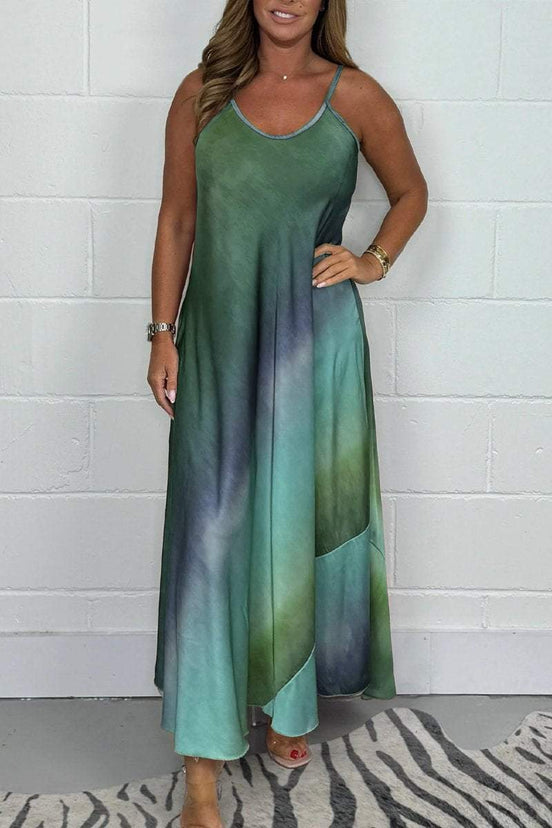 Elowen lang maxikjole med enkel slip-design