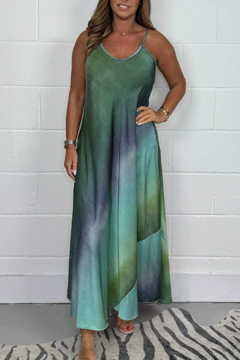 Elowen lang maxikjole med enkel slip-design