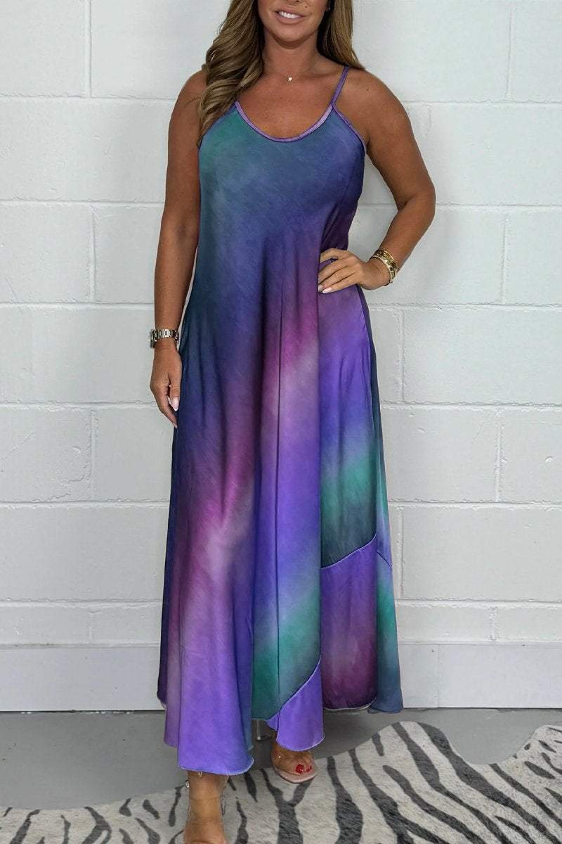 Elowen lang maxikjole med enkel slip-design