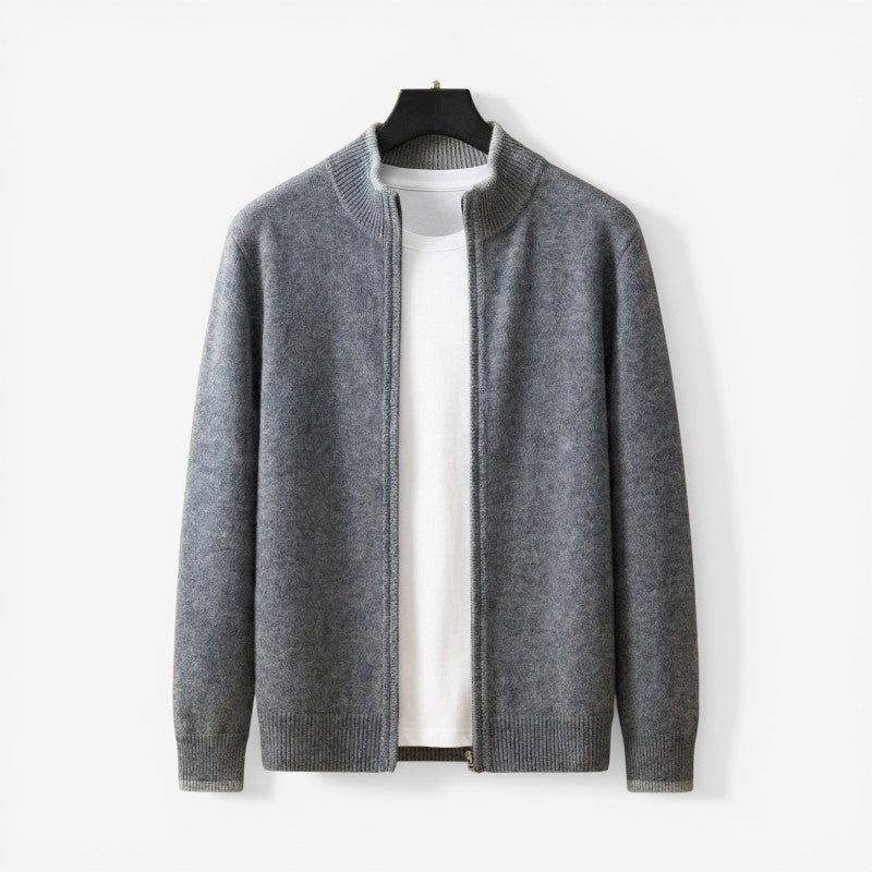 Norvik sweater herre – zip sweater med slim pasform og lange ærmer
