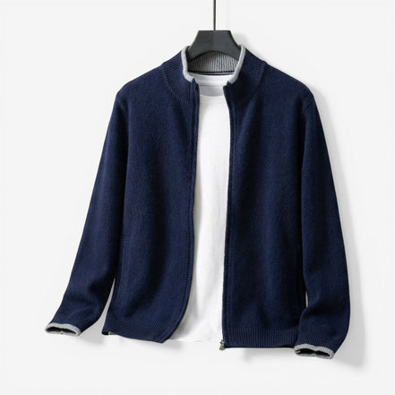 Norvik sweater herre – zip sweater med slim pasform og lange ærmer
