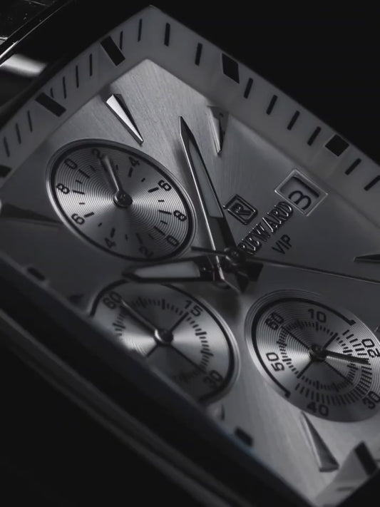 Ravaro herreur – rektangulært analogt armbåndsur med stållænke