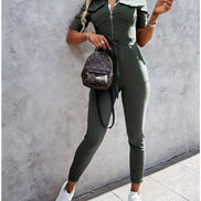 Dame overall med justerbar talje og cargo design – jumpsuit til hverdag og fritid – Virella