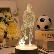 Goalux 3D LED bordlampe – fodboldspiller design